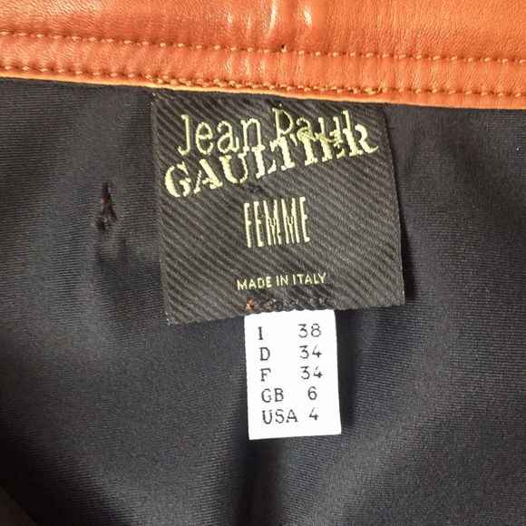 Jean Paul Gaultier vintage genuine leather skirt